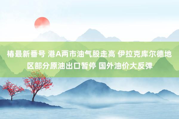 椿最新番号 港A两市油气股走高 伊拉克库尔德地区部分原油出口暂停 国外油价大反弹