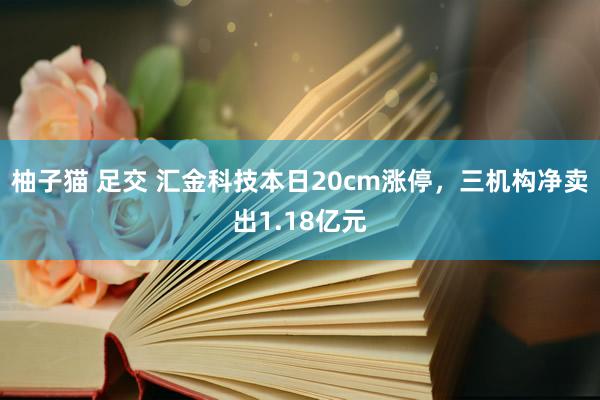 柚子猫 足交 汇金科技本日20cm涨停，三机构净卖出1.18亿元