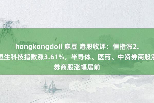 hongkongdoll 麻豆 港股收评：恒指涨2.32%，恒生科技指数涨3.61%，半导体、医药、中资券商股涨幅居前